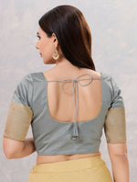 Thumbnail for Joban Fashion Women Silk Grey Stitched Blouse - Distacart