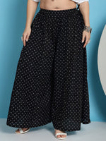 Thumbnail for TAG 7 Floral Printed Flared Pure Cotton Palazzos - Distacart