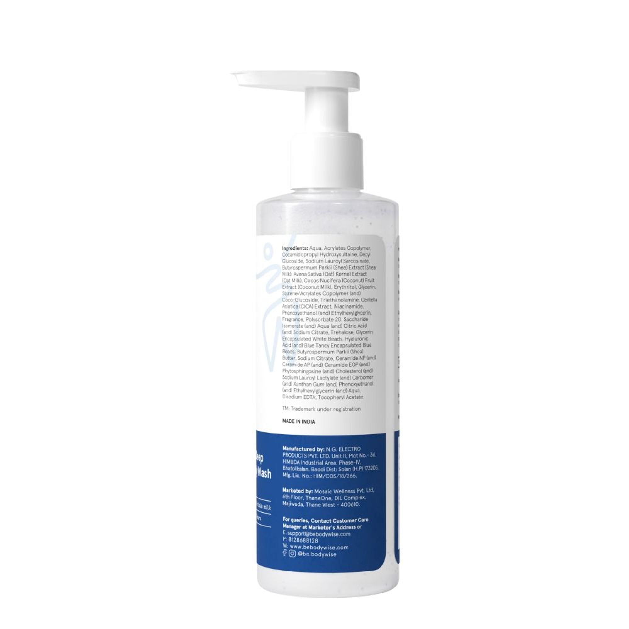 BeBodywise Triple Milk Deep Hydrating Body Wash - For Dry & Dehydrated Skin - Dista