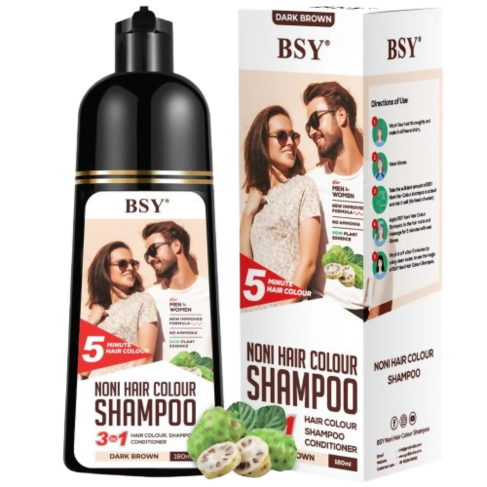 Bsy 5-Min 3 IN 1 Natural Hair colour shampoo - Brown - Dista