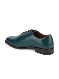 Thumbnail for LOUIS STITCH Men Seaweed Green Formal Wholecut Lace-Up Derby Shoes