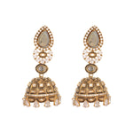 Thumbnail for Nuyug 22K Gold Plated Aureate Swirl Jhumki Earrings