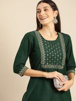 Thumbnail for All About You Women Green Kurta with Trousers - Distacart