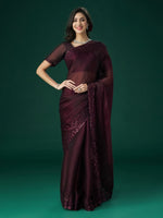 Thumbnail for kasee Floral Embroidered Saree - Distacart
