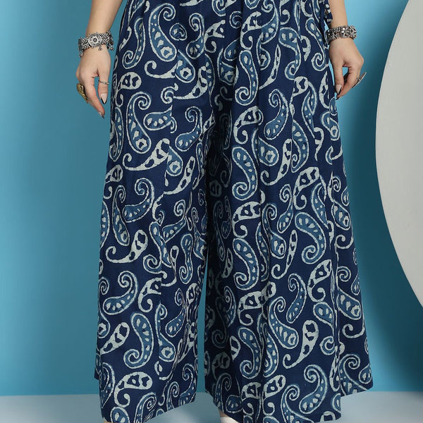TAG 7 Women Paisley Printed Flared Palazzos - Distacart
