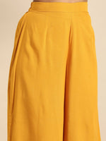 Thumbnail for All About You Women Yellow Floral Printed Pure Cotton Kurta with Palazzos - Distacart