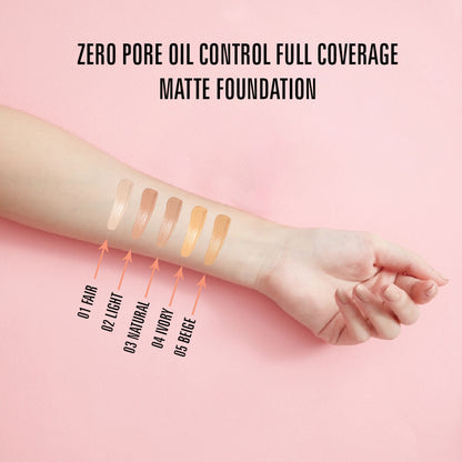 Matt Look Zero Pore Oil Control Full Coverage Matte Foundation - Ivory - Distacart