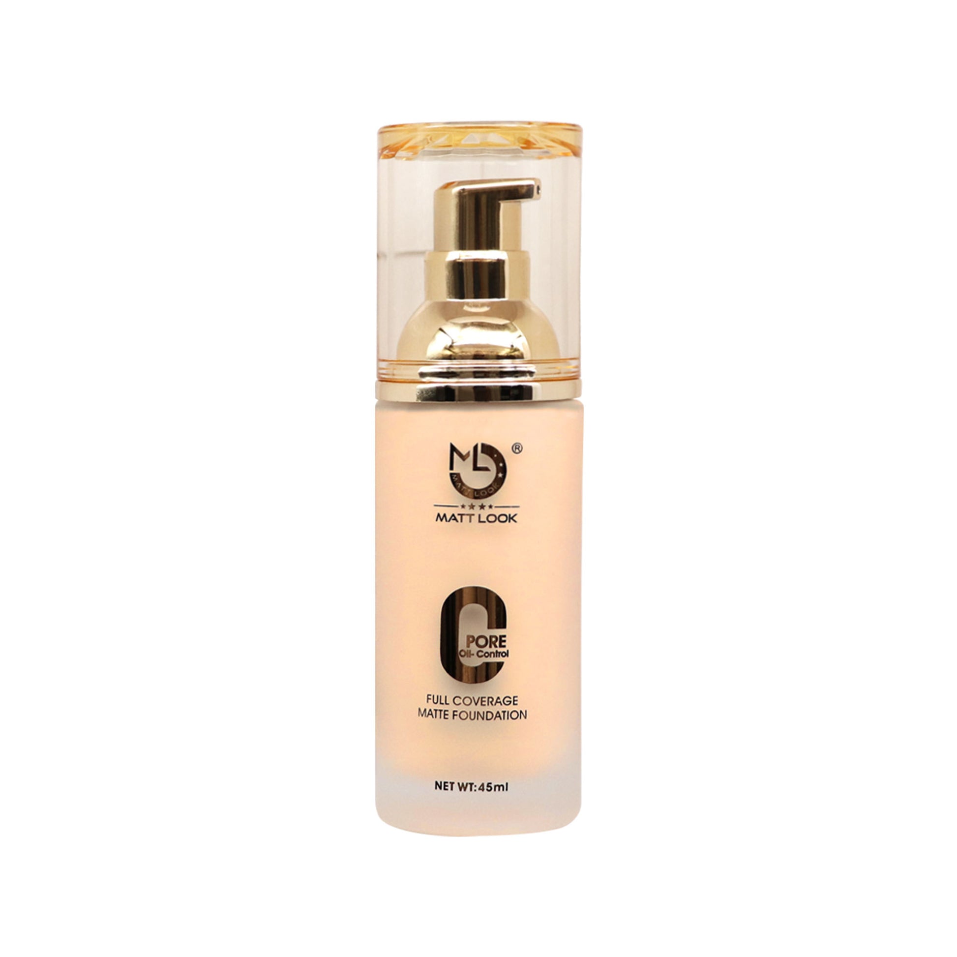 Matt Look Zero Pore Oil Control Full Coverage Matte Foundation - Beige