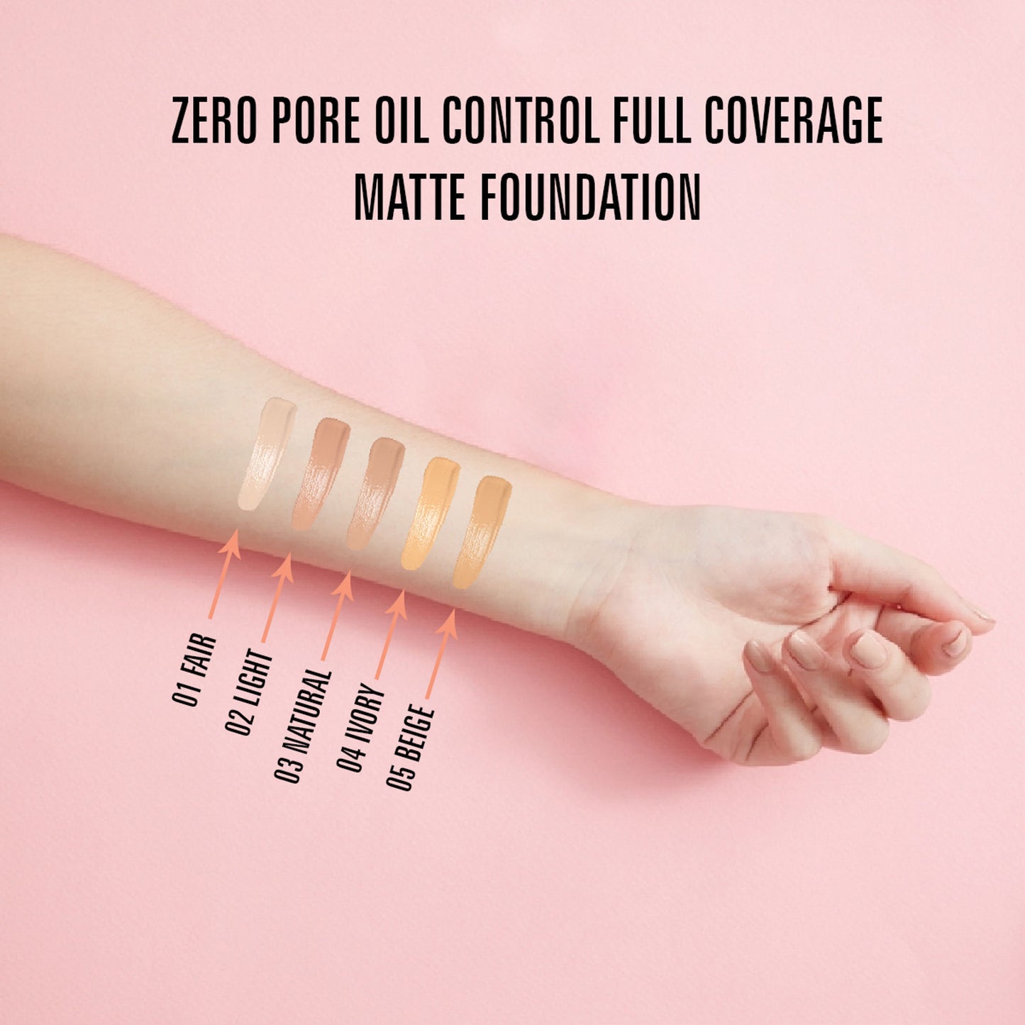Matt Look Zero Pore Oil Control Full Coverage Matte Foundation - Beige - Distacart