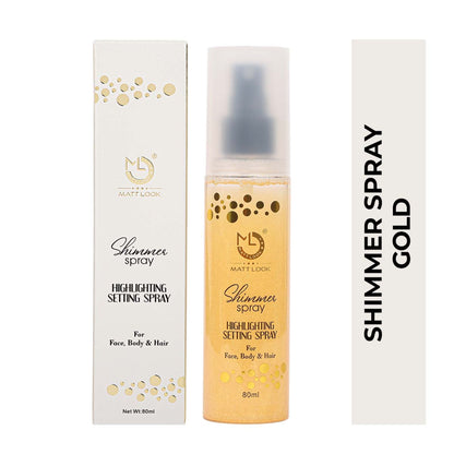 Matt Look Shimmer Highlighting Setting Spray - Gold 001 - Distacart