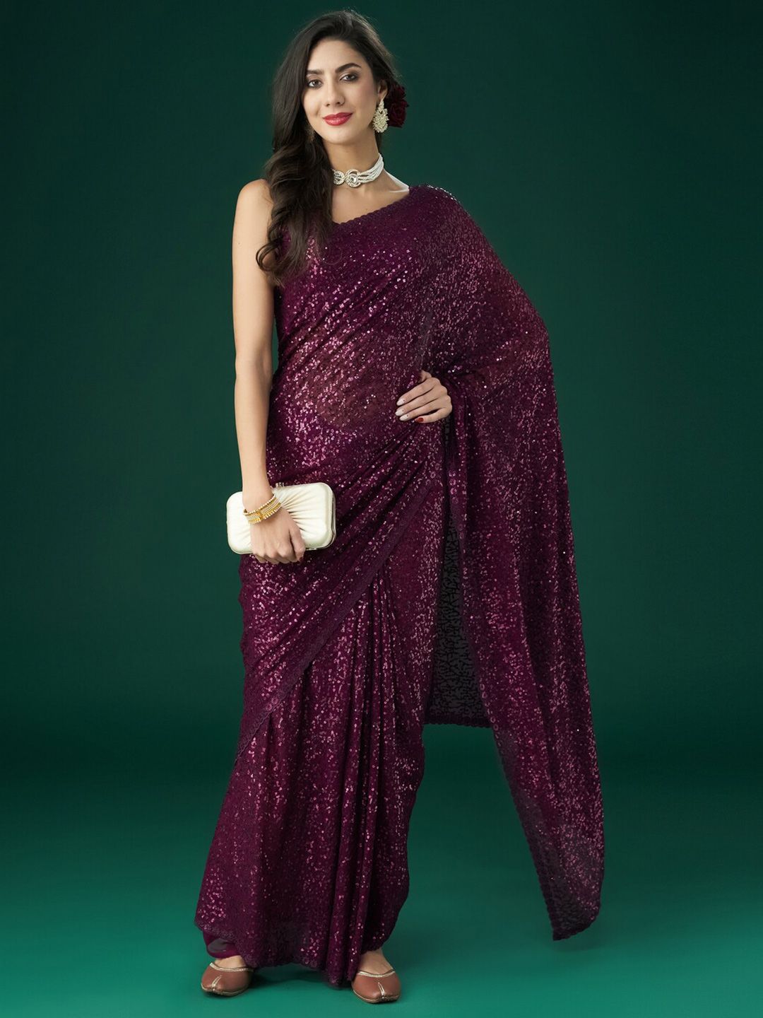 kasee Embellished Sequinned Saree - Distacart