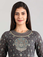 Thumbnail for AURELIA Women Grey Printed Maxi Dress