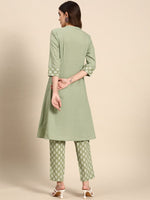 Thumbnail for All About You Women Pure Cotton Ethnic Motifs Printed Kurta with Trousers - Distacart