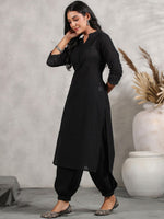 Thumbnail for Anubhutee Mandarin Collar Cotton Straight Kurta - Distacart