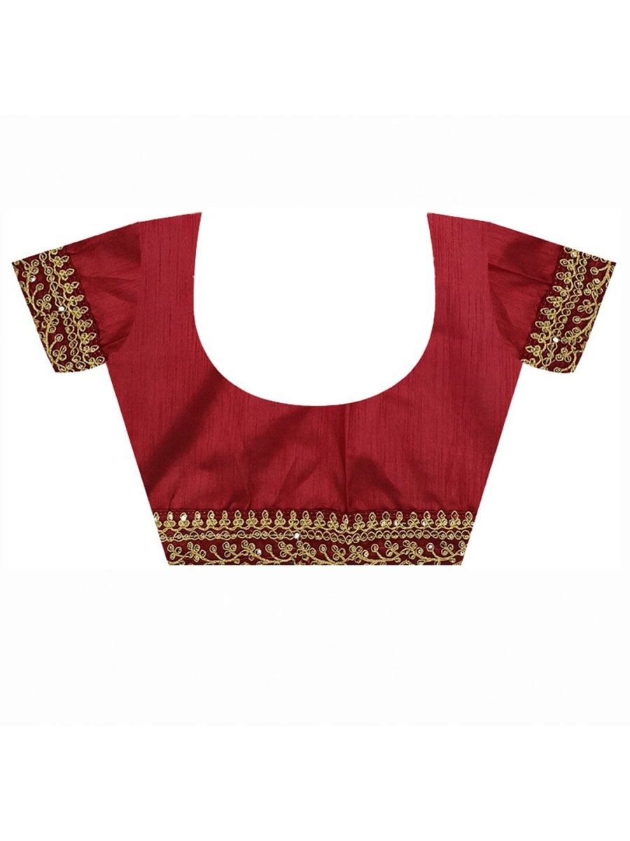 Anouk Red & Yellow Ethnic Motifs Printed Embroidered Saree - Distacart