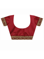 Thumbnail for Anouk Red & Yellow Ethnic Motifs Printed Embroidered Saree - Distacart