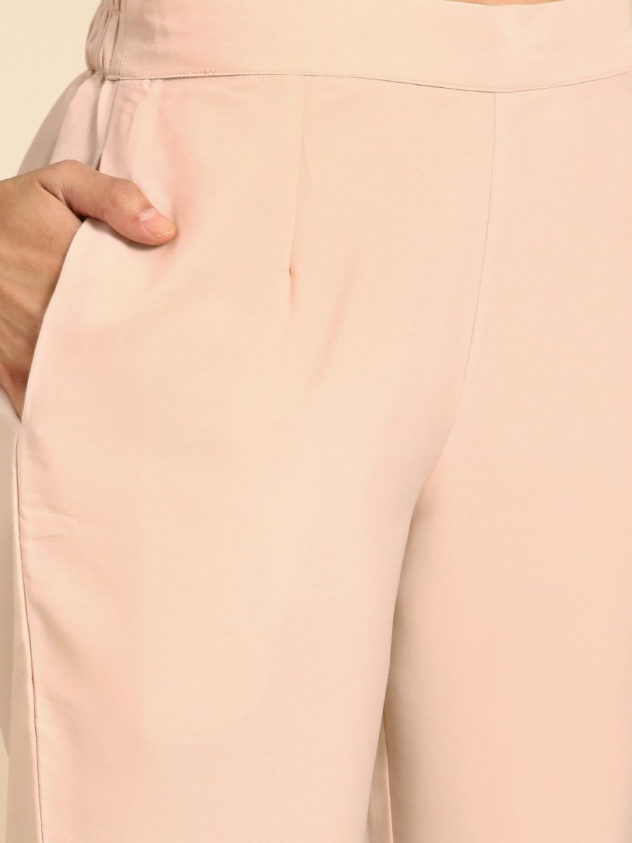 Anouk Women Pink Embroidered Regular Thread Work Kurta with Trousers & Dupatta - Distacart