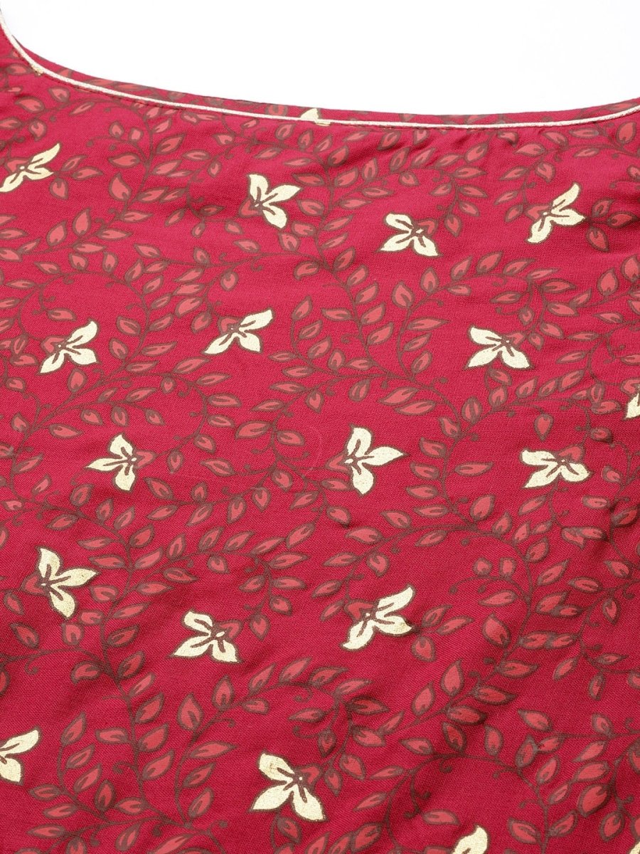 All About You Ethnic Motifs Printed Regular Kurta with Trousers - Distacart