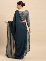 Thumbnail for Anouk Sequinned Pure Georgette Saree - Distacart