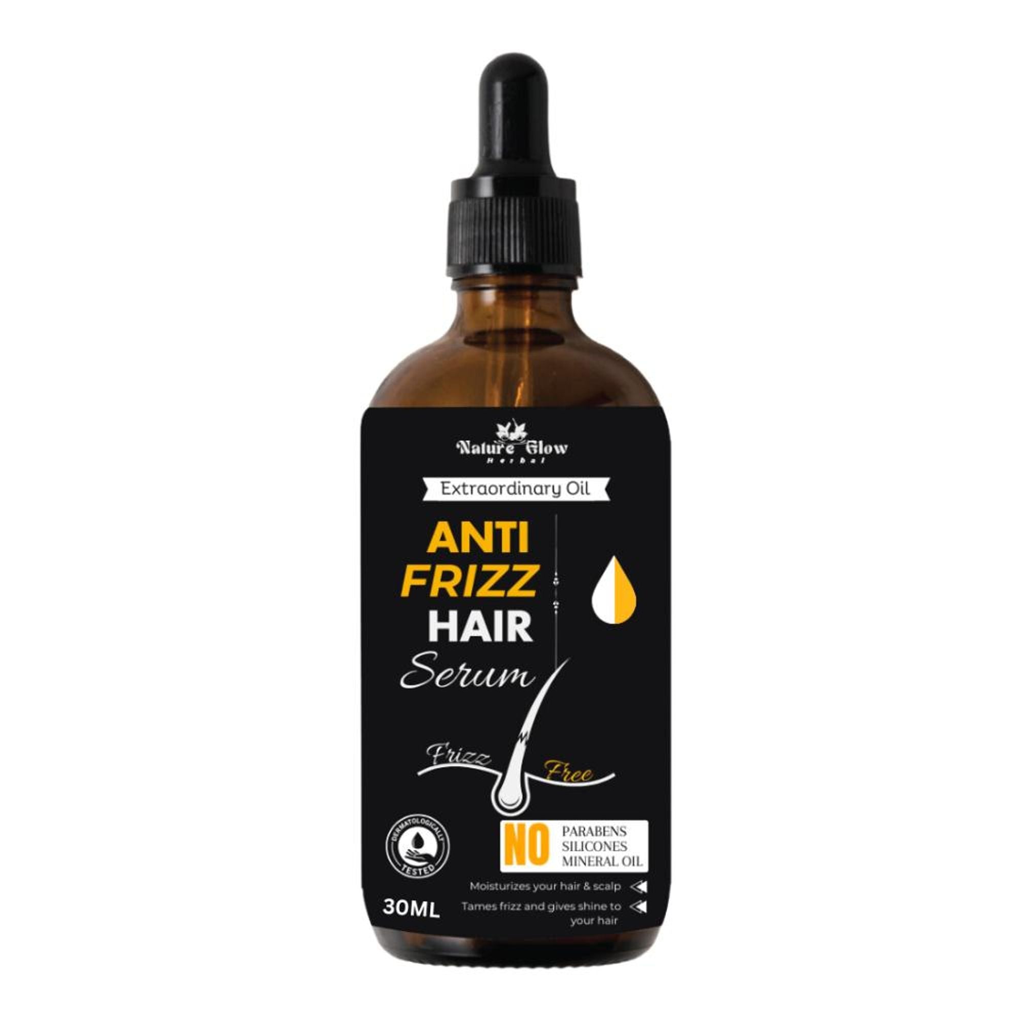 Nature Glow Herbal Anti Frizz Hair Serum - Distacart
