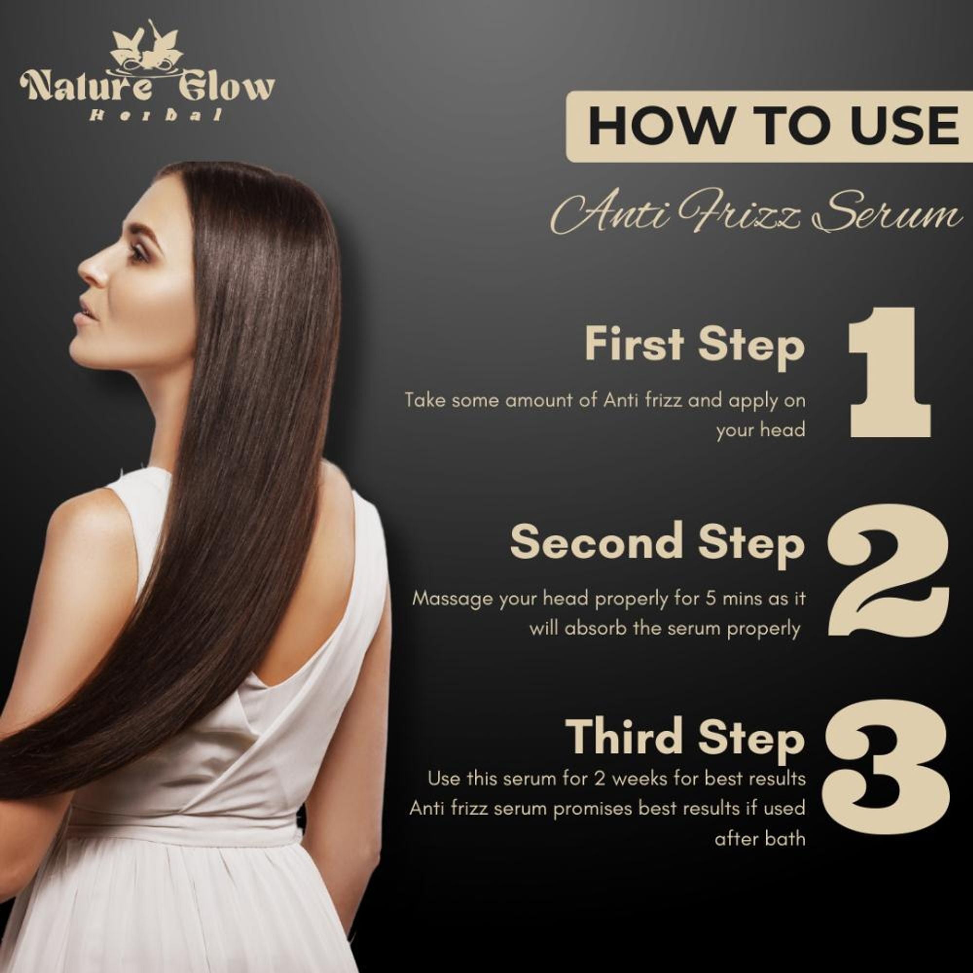 Nature Glow Herbal Anti Frizz Hair Serum - Distacart