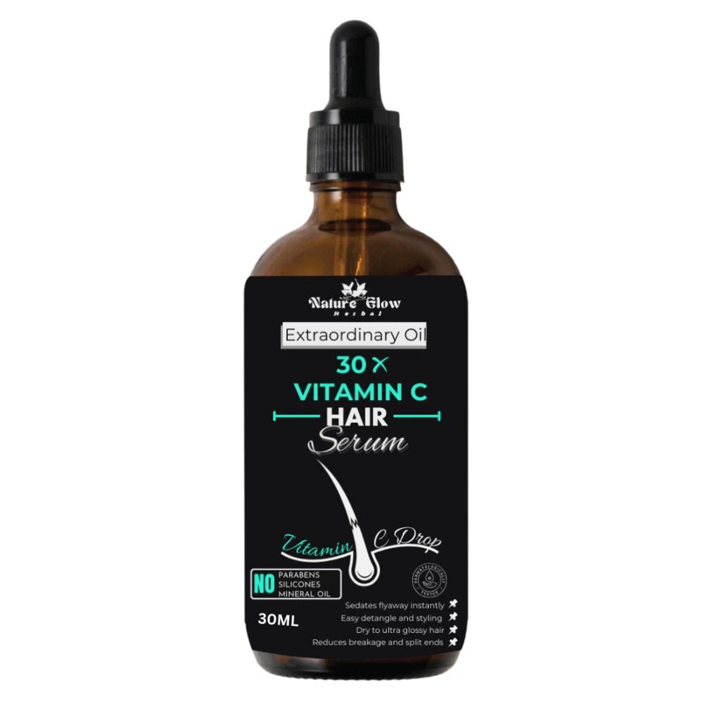 Nature Glow Herbal 30X Vitamin C Drop Hair Serum - Distacart