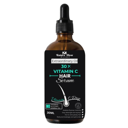 Nature Glow Herbal 30X Vitamin C Drop Hair Serum - Distacart