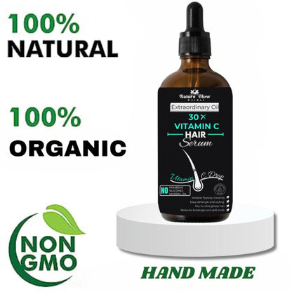 Nature Glow Herbal 30X Vitamin C Drop Hair Serum - Distacart