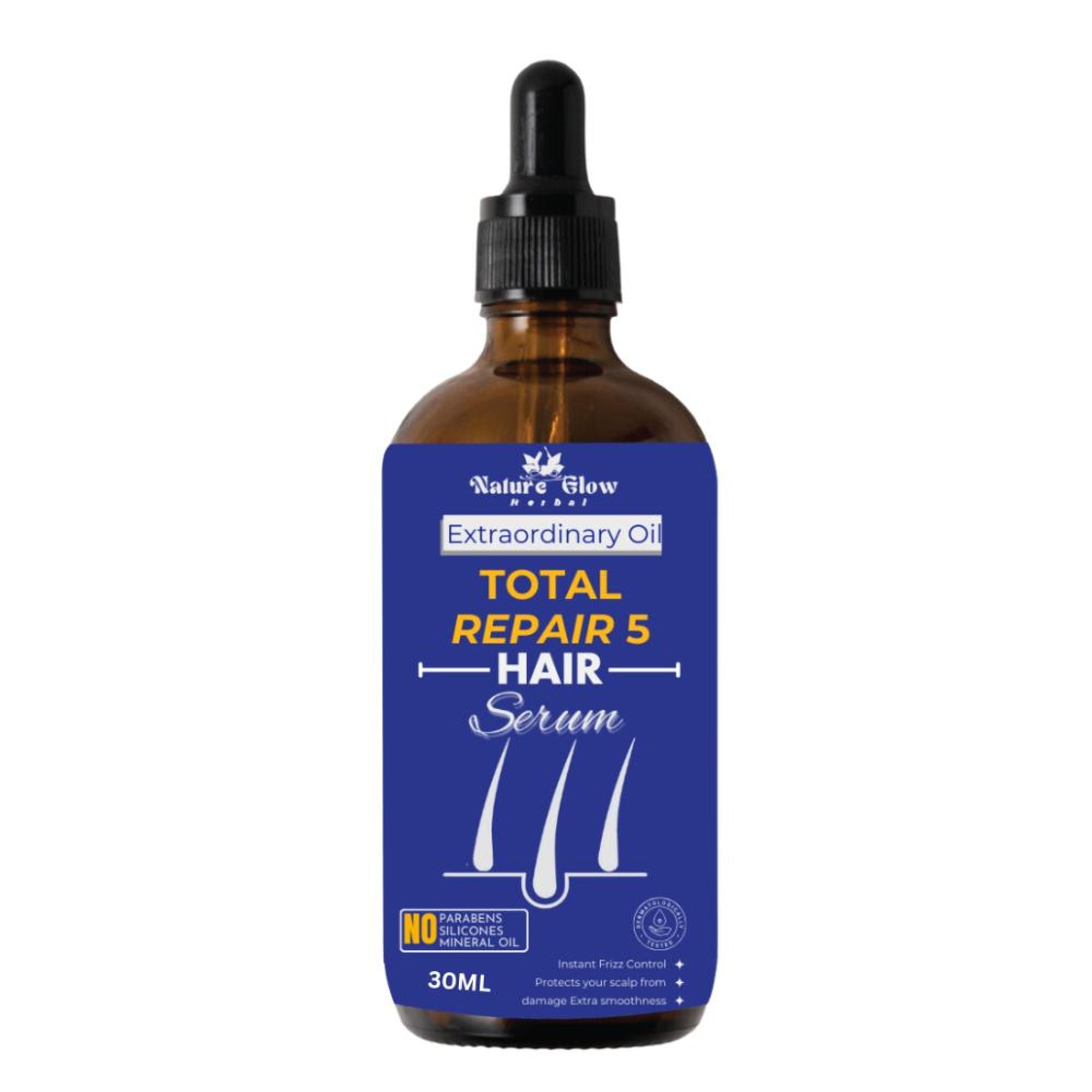 Nature Glow Herbal Total Repair 5 Hair Serum - Distacart