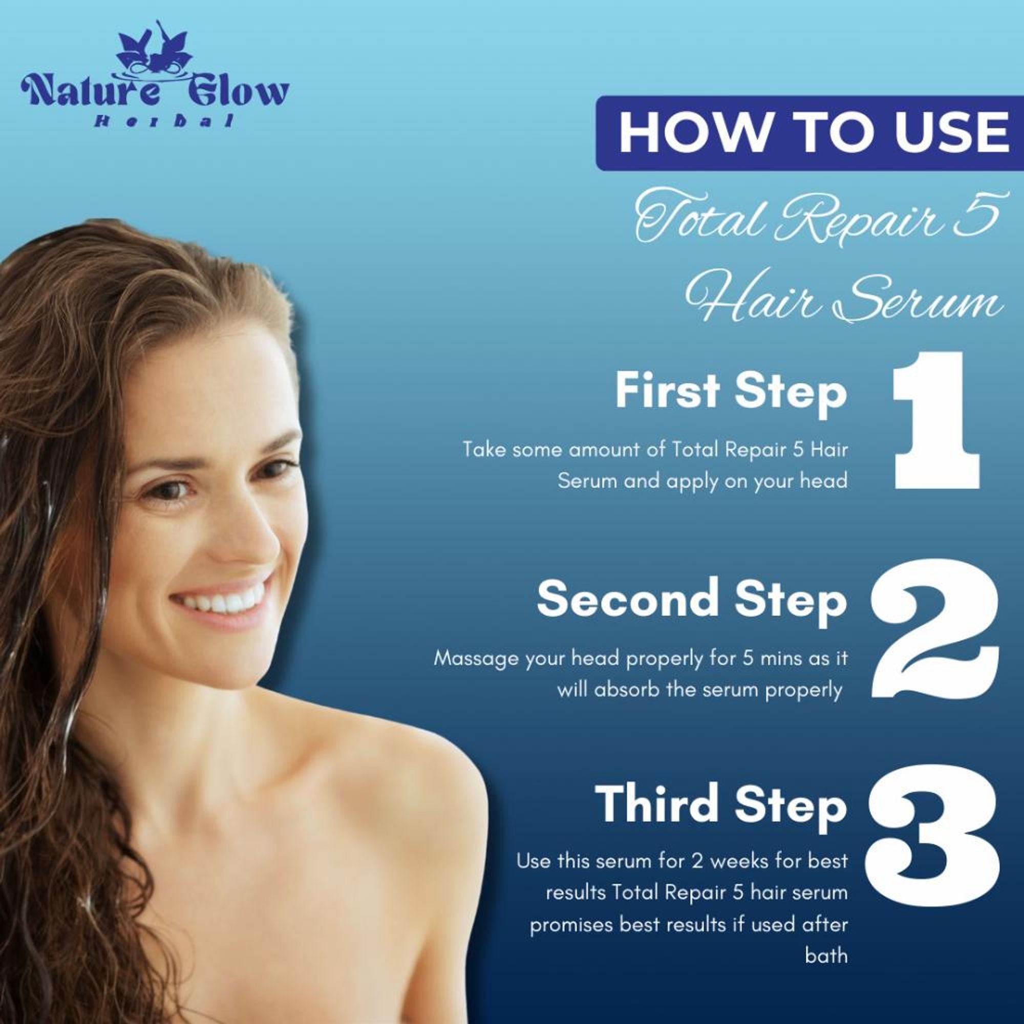 Nature Glow Herbal Total Repair 5 Hair Serum - Distacart
