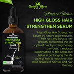 Thumbnail for Nature Glow Herbal High Gloss Strengthen Hair Serum - Distacart