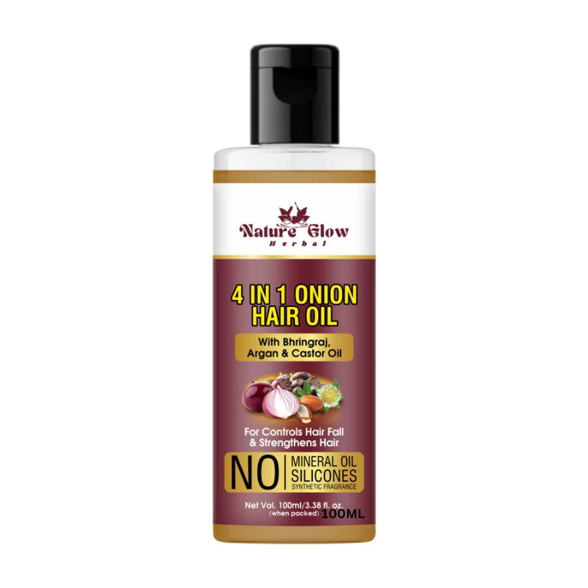 Nature Glow Herbal 4-In-1 Onion Hair Oil - Distacart