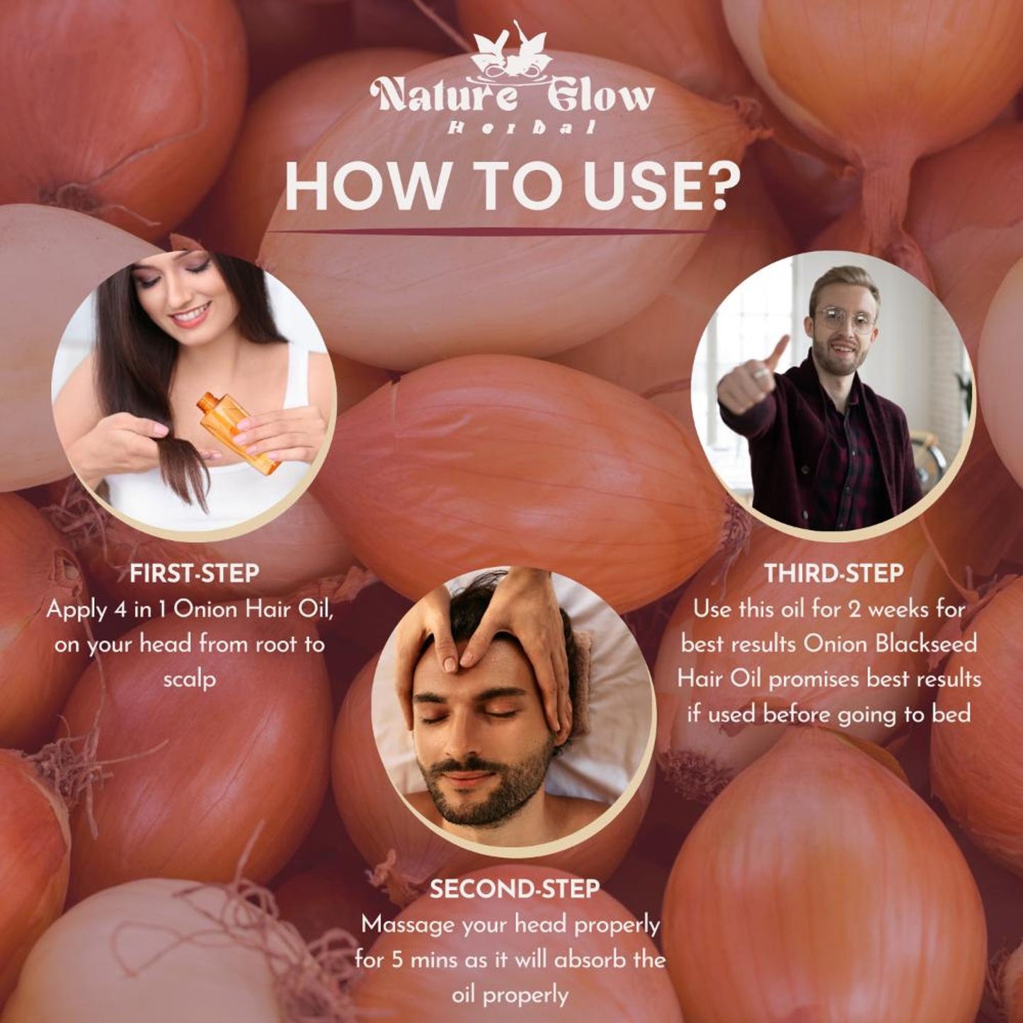 Nature Glow Herbal 4-In-1 Onion Hair Oil - Distacart