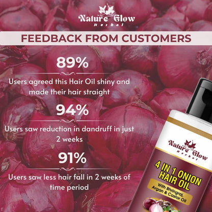 Nature Glow Herbal 4-In-1 Onion Hair Oil - Distacart