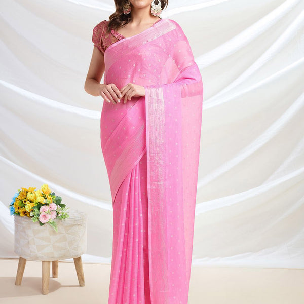 Mitera Floral Woven Design Ready to Wear Saree - Distacart