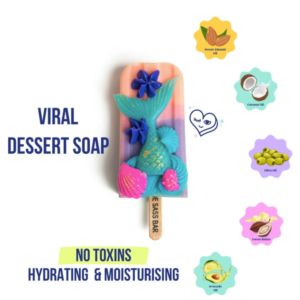 The Sass Bar Seascape Mermaid Popsicle Soap