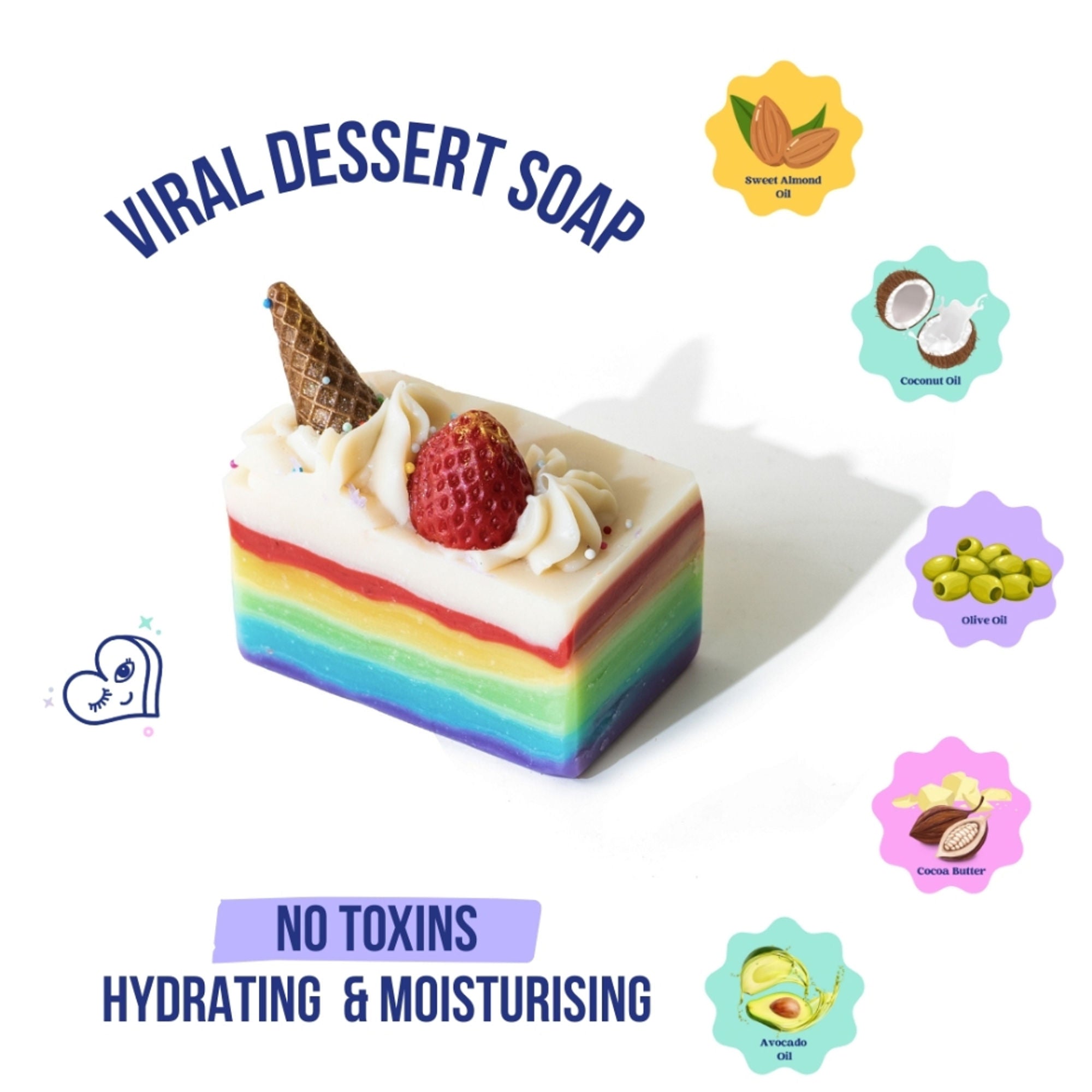 The Sass Bar Rainbow Ice-Cream Loaf Soap