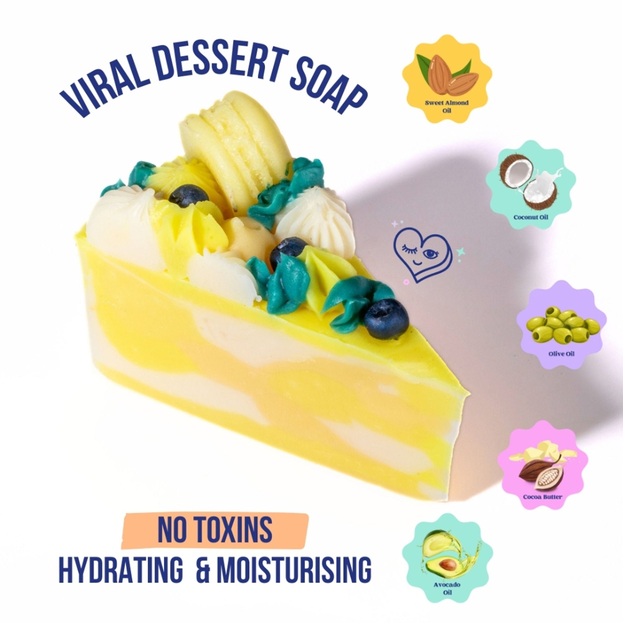 The Sass Bar Lemon Blueberry Cake Soap