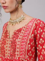 Thumbnail for Aks Ethnic Motifs Printed Cotton Anarkali Kurta - Distacart
