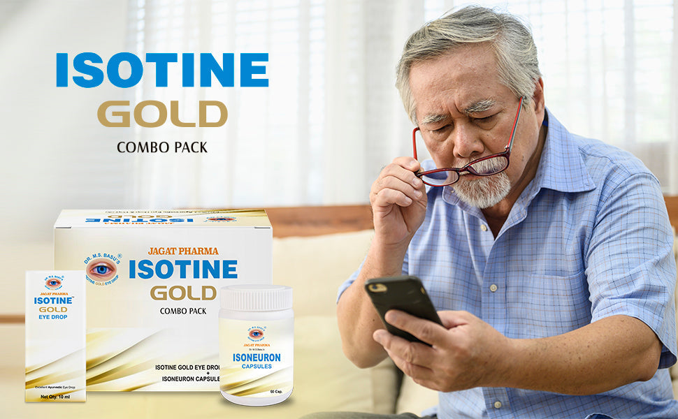 Jagat Pharma Isotine Gold + ISO Pain Relief Roll-On: Eye & Pain Care Combo