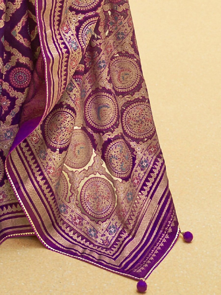Anouk Woven Design Organza Banarasi Saree - Distacart
