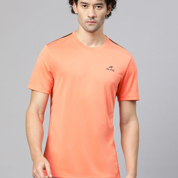 Alcis Men Brand Logo Printed Anti Static Slim Fit T-shirt - Distacart