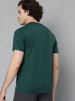 Thumbnail for Alcis Men Green & White Typography Printed Slim Fit T-shirt - Distacart