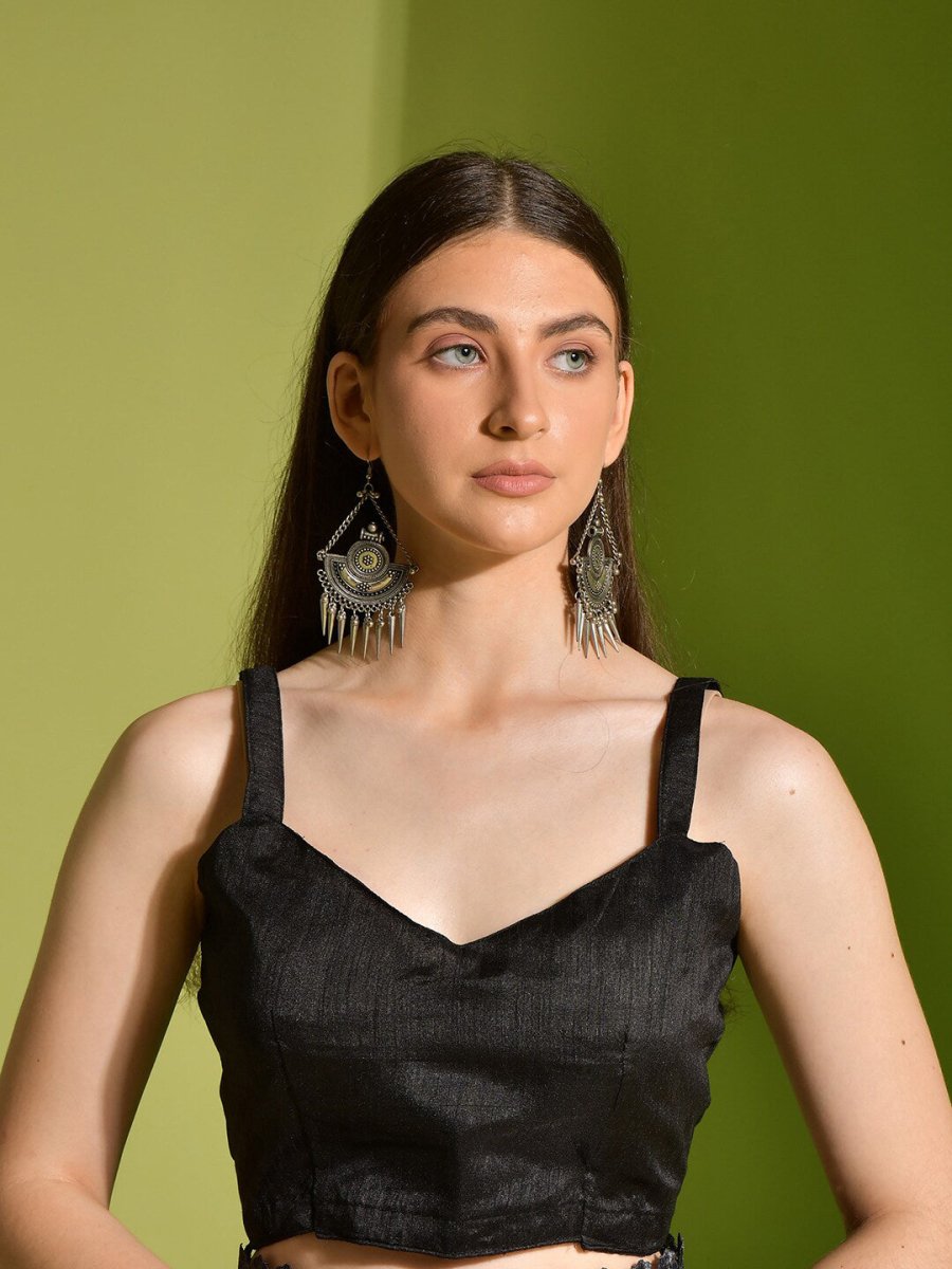 Anouk Black Embellished Sequinned Pure Georgette Saree - Distacart