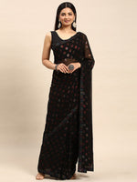 Thumbnail for kasee Floral Printed Sequinned Saree - Distacart