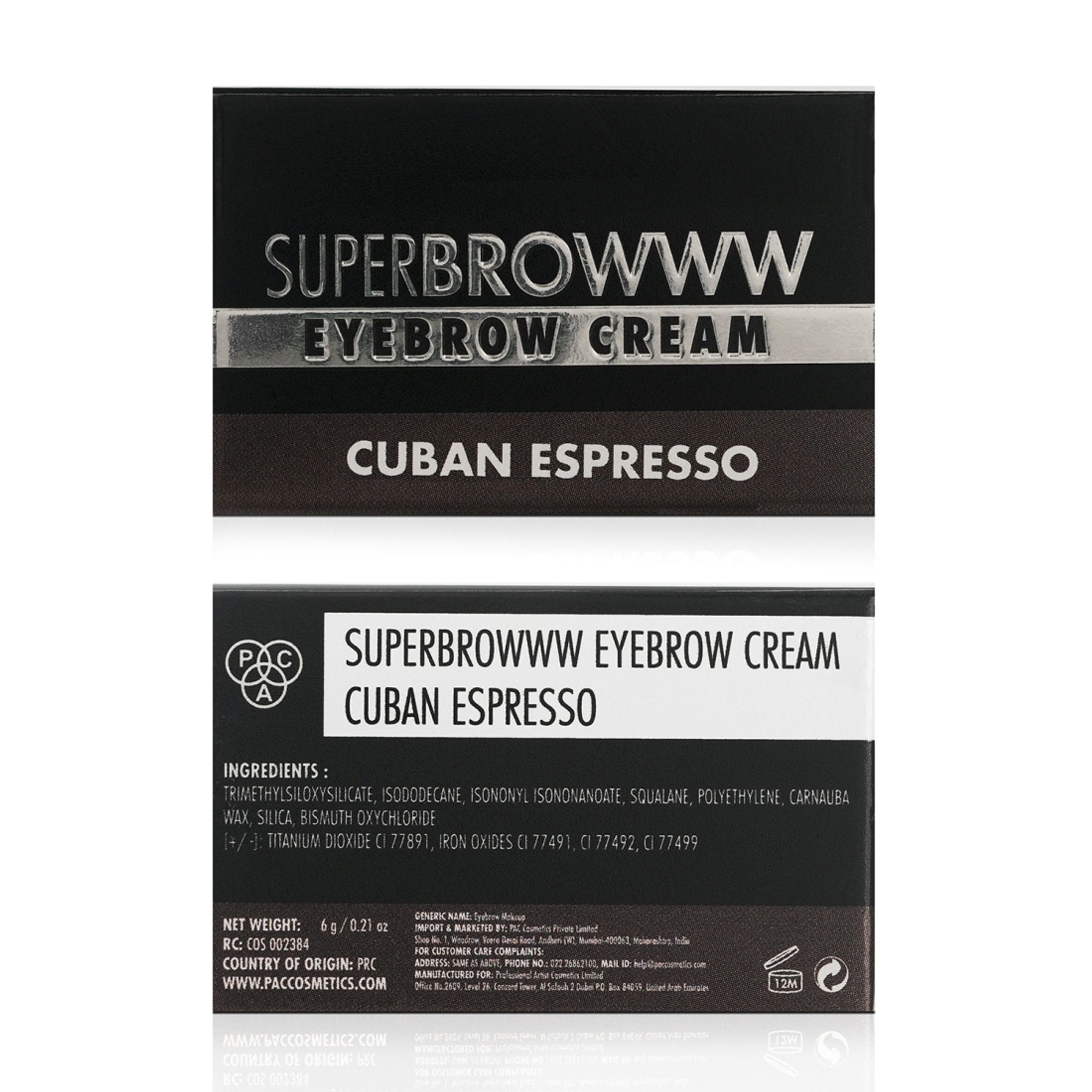 PAC Studio SuperBrowww Cream - 01 Cuban Espresso