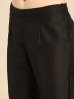 Thumbnail for All About You Women Black Embroidered Kurta with Trousers - Distacart