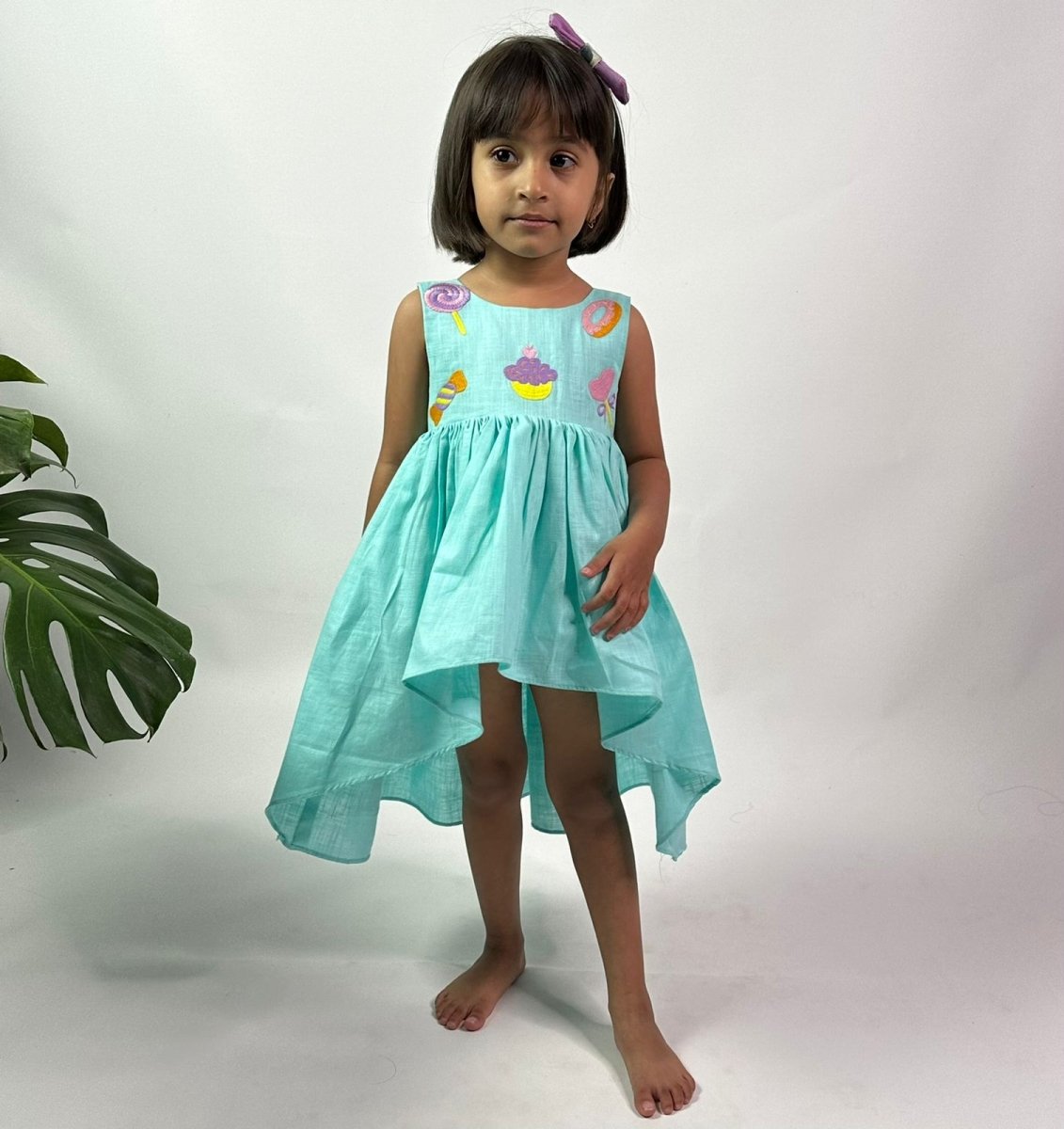 ArthLife Cyan Candy Party Wear Dress - Distacart