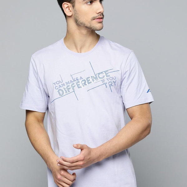 Alcis Men Typography Printed Anti Static Sports T-shirt - Distacart