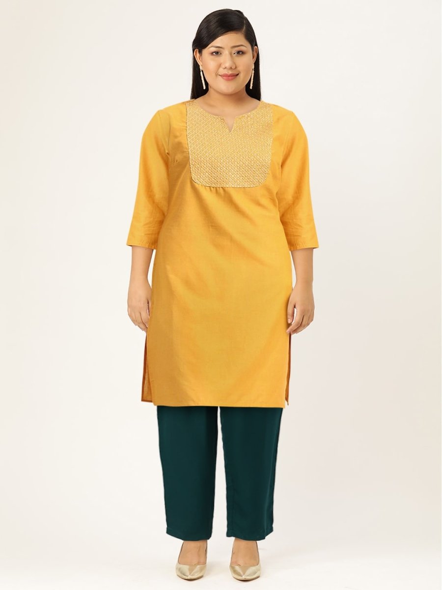 All About You Women Yoke Zari Detail Kurta - Distacart